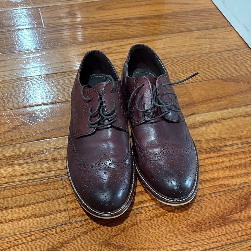 Joseph Abboud Dark Brown Leather Oxfords